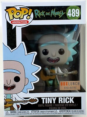 #ad Funko POP Animation #489 Rick amp; Morty TINY RICK w Guitar Box Lunch Exclusive $21.99