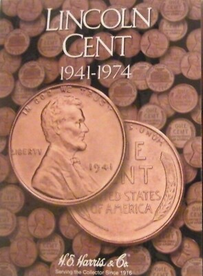#ad H.E. Harris Lincoln Cent 1941 1974 Coin Folders brand new for pennies no coins $5.99