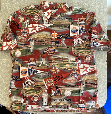 #ad Reyn Spooner MLB Houston Astros Baseball MLB Hawaiian Shirt Classic Legacy L $49.89