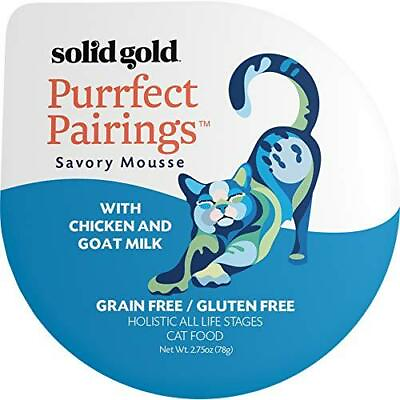 #ad Solid Gold Goat Milk Mousse Pate Wet Cat Food; Purrfect Pairings With Chicken $25.39