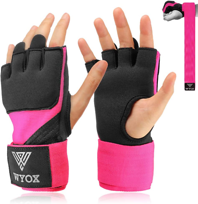 #ad Hand Wraps Boxing Inner Gloves Gel Elasticated Padded Bandages under Mitts Lon $29.18