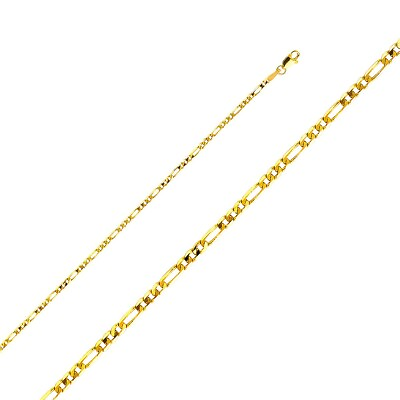 #ad GOLD 14K Yellow Gold 2.2 mm Figaro 31 Chain $463.94
