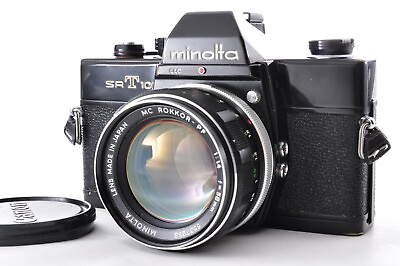 #ad MINOLTA SRT 101 Black SLR 35mm Film Camera Near Mint w MC 58mm F1.4 Lens Japan $158.99