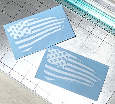 #ad DISTRESSED AMERICAN FLAG VINYL ADHESIVE DECAL STICKER FOR CAR TRUCK JEEP $1.99