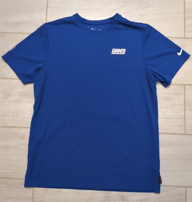 #ad Nike T Shirt Men LG Blue New York Giants Dri Fit Short Sleeve On Field Apparel $16.00