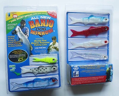 #ad Banjo Minnow 006 110 Piece Fishing System Free Shipping Soft Plastic Lures Set $21.97