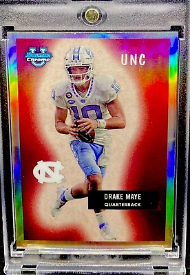 #ad Drake Maye RARE ROOKIE RC REFRACTOR INVESTMENT CARD SSP BOWMAN CHROME MINT $29.70