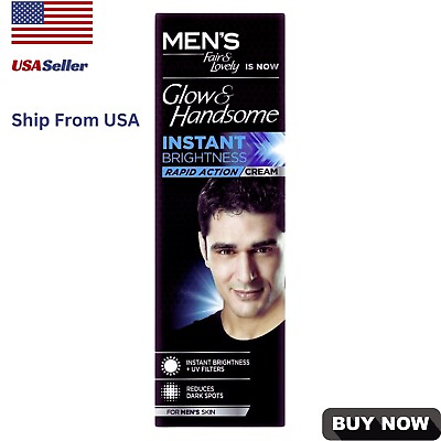 #ad Original Men#x27;s Fair And Lovely Glow And Handsome Instant Brightness Face Cream $10.79