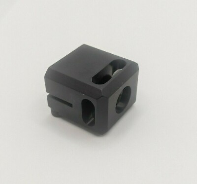 #ad 9mm 1 2x28 TPI Muzzle Brake Compensator Clamp On Anodize Black Alum For Glock CC $36.00