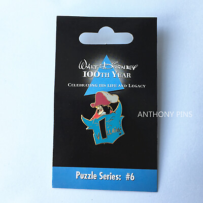 #ad Disney Pins JDS Walt Disney 100th Puzzle Series Captain Hook Villains $11.01