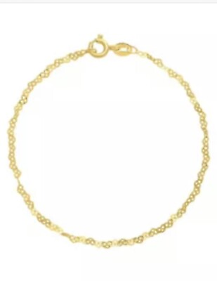#ad Primrose Gold Plated Heart Link Bracelet 8” $24.25