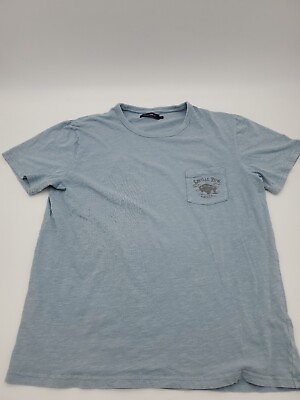 #ad Saville Row Shirt Mens Large Vintage Yellowstone Pocket Blue..T1 $5.00