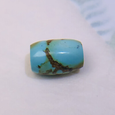 #ad Natural Turquoise pendant barrel bead Tube bead vintage Gemstone DIY 13.7mm AU $65.00