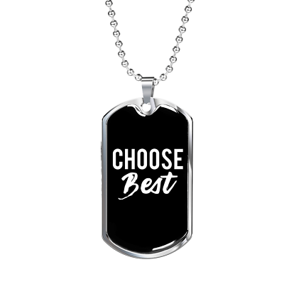 #ad Choose Best Necklace Stainless Steel or 18k Gold Dog Tag 24quot; Chain $59.95