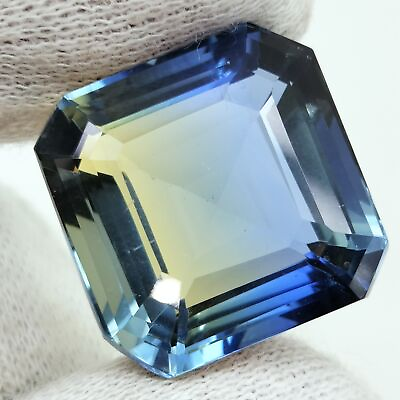 #ad 52.45 Ct Natural Bi Color Pitambari Sapphire Octagon IF Certified Rare Gemstone $297.49
