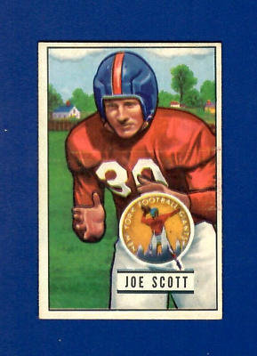 #ad 1951 Bowman #128 Joe Scott New York Giants Ex Nm Condition $19.99