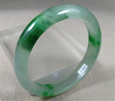 #ad 59mm Natural Ice Green Ancient Jadeite Emerald Jade Bracelet Bangle $46.61