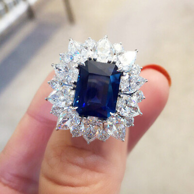 #ad Women Fashion 925 Silver Filled Cubic Zircon Ring Jewelry Wedding Gift Sz 6 10 C $4.44