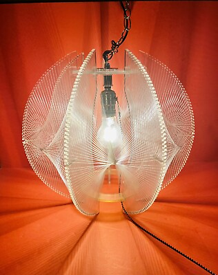 #ad MCM Lucite amp; Mono Filament Sculptural Chandelier Desirable Artistic Styling $250.00