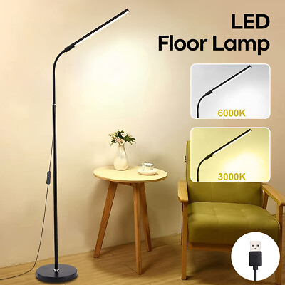 #ad LED Floor Lamp USB Standing Light 360° Adjustable For Living Room Reading Work $33.99