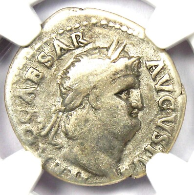 #ad Nero AR Denarius Silver Ancient Roman Coin 54 68 AD Certified NGC Fine $517.75