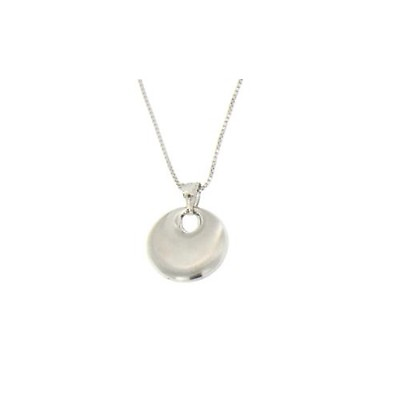 #ad Silver Round Pendant With 18quot; Silver Chain #SAP19 $17.06