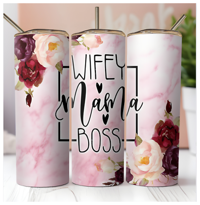 #ad 20oz STAINLESS STEEL SKINNY TUMBLER THINK LIKE A BOSS Gift4her. $23.99