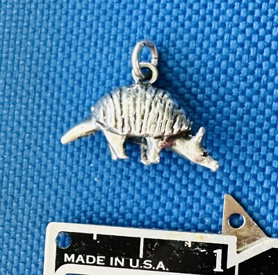 #ad Retired James Avery Armadillo 3D Sterling Silver Charm CHS1640 VTG $175.50