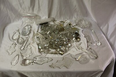 #ad Crystal Chandelier parts Antiques and new misc shapes and sizes # 113 $125.00