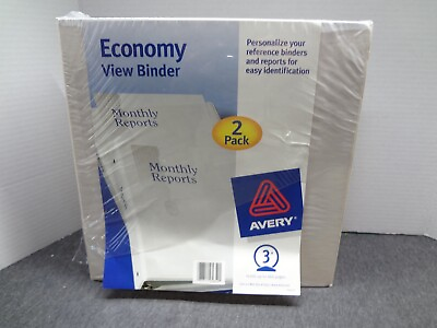 #ad Avery Economy View Round 3 Ring Binder 3 Inch White 2 Pack $9.99