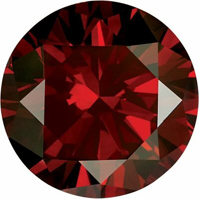 #ad Natural Deep Vivid Red Diamond Round Loose VS2 SI1 1mm to 4mm S. Africa $14.85