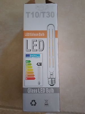 #ad T10 T30 glass LED Edison bulbs 4W clear dimmable 4 Pack $9.99