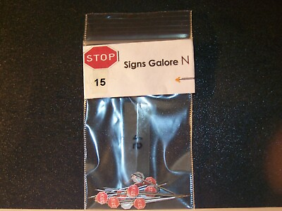 #ad quot;Newquot; Model Train Layout street signs N scale 15 quot;Stopquot; signs $12.95