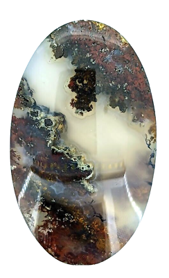 #ad 42.1ct Natural Moss Agate Oval Cabochon Scenic Landscape Loose a485 $19.35