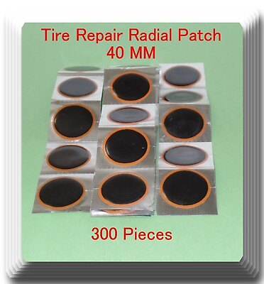 #ad 300 Pieces TP 040 Round Radial Repair Tire Patch Small Size 40MM High Quality $185.52