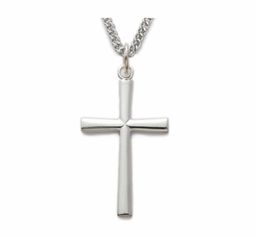 #ad STERLING SILVER CROSS FLARED DESIGN NECKLACE amp; CHAIN $79.99