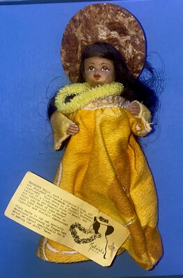 #ad Makaleka Hawaiian Girl Doll Vintage Collectors Dolls 7” Carved Wooden Doll $15.00