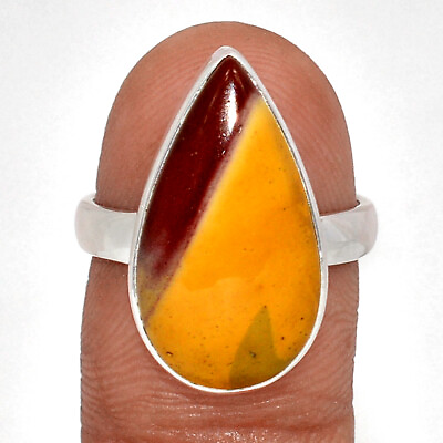 #ad Natural Mookaite 925 Sterling Silver Ring Jewelry s.8 CR24631 $15.99