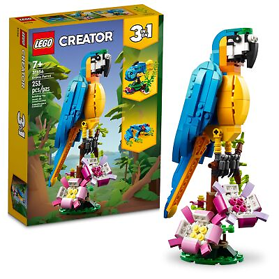 #ad LEGO Creator 3 in 1 Exotic Parrot to Frog to Fish Animal Figures NEW $16.85