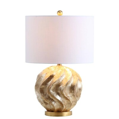#ad Versailles 24 in. Sphere sea shell LED Table Lamp Brown Gold by JONATHAN Y $99.99