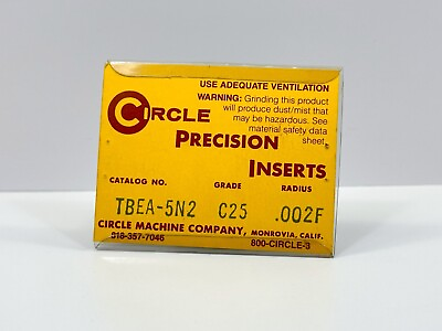 #ad CIRCLE TBEA 5N2 New Carbide Inserts Grade C25 7pcs $19.95