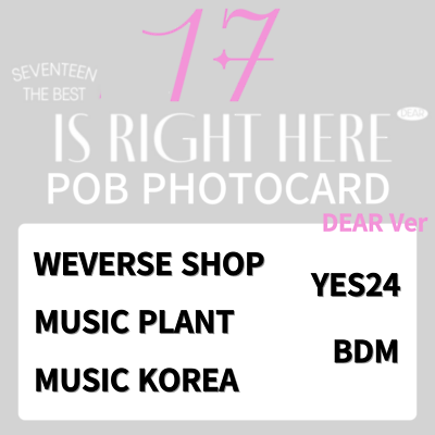 #ad SEVENTEEN BEST Album 17 IS RIGHT HERE DEAR Ver POB Pre Order Bebefit PHOTOCARD $154.90