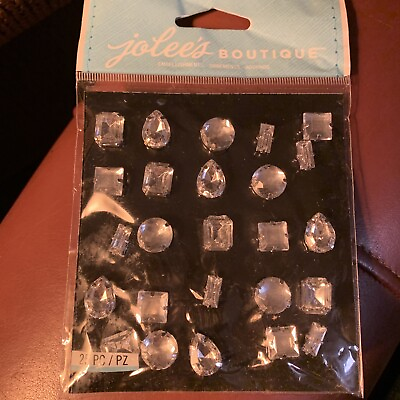 #ad Jolee#x27;s Boutique Embellishments 25 Pkg Clear Gems Arts And Crafts ￼ $4.99
