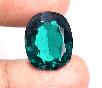 #ad Natural 15.20 Ct Deep Green Zambian Emerald 15x12 mm Cushion Cut Loose Gemstone $29.90