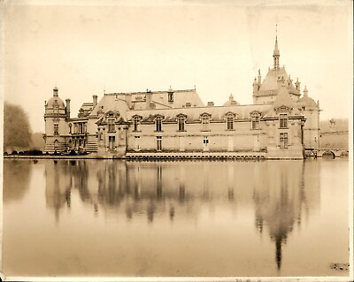 #ad GA189 Orig Photo CHANTILLY PALACE From Across Moat Historic French Architecture $20.00