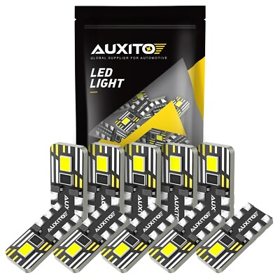 #ad Auxito T10 168 194 LED License Plate Light Bulb Interior Bulbs White 6500K 10PCS $11.59