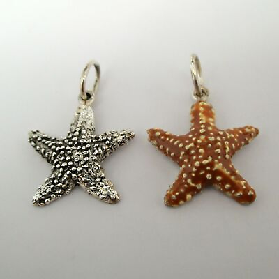 #ad Sterling Silver STARFISH CHARM Pendant CHARM for Bracelet BEACH JEWELRY Nice $18.00