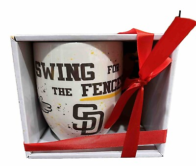 #ad San Diego Padres The Memory Company 18oz Cheer Mug Ceramic Swing For The Fences $24.99