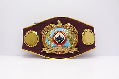 #ad WBO Super World Boxing Championship Boxing Belt Custom Made Metal Plates Adult $155.00