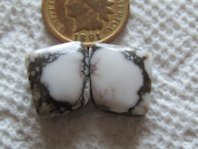 #ad 2 WildHorse Magnesite Cabs 19 carats wild horse Natural Matching Set Cabochons $24.99